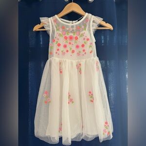 Floral Spring dress with tulle